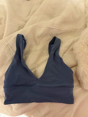 Blue V-Neck Women’s Bralette